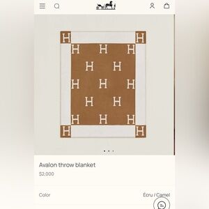 Hermes Avalon Throw Blanket